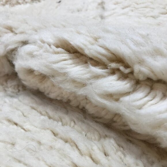 Handwoven Berber Beni Ourain Rug - Moroccan Wool Carpet-6'.6"x5' - Picture 2 of 5